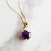 "Rosabel" 14k Yellow Gold Arizona Amethyst Pendant