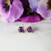 "Kennedy" 14k Yellow Gold Arizona Amethyst Earrings