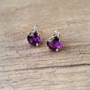 "Kennedy" 14k Yellow Gold Arizona Amethyst Earrings