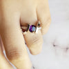 "Piper" 14k White Gold Arizona Amethyst Ring