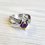 "Piper" 14k White Gold Arizona Amethyst Ring
