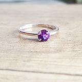 "Dani" Sterling Silver Amethyst Ring