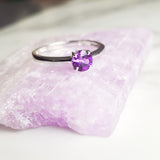 "Dani" Sterling Silver Amethyst Ring