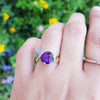 "Brielle" 14K Yellow Gold Arizona Amethyst Ring