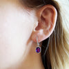 "Karlie" 14k White Gold Arizona Amethyst Earrings
