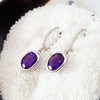 "Karlie" 14k White Gold Arizona Amethyst Earrings