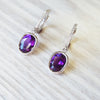 "Karlie" 14k White Gold Arizona Amethyst Earrings