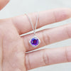 "Angel" 14K White Gold Arizona Amethyst Pendant