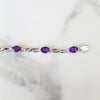 "Anya" 14K White Gold Arizona Amethyst Bracelet