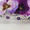 "Anya" 14K White Gold Arizona Amethyst Bracelet