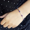 "Anya" 14K White Gold Arizona Amethyst Bracelet