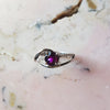 "Delaney" 14K White Gold Amethyst Ring