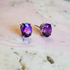 Essential Oval Amethyst Studs