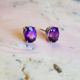 Essential Oval Amethyst Studs