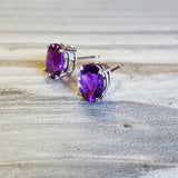 Essential Oval Amethyst Studs