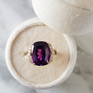 "Elaine" 14K Gold Arizona Amethyst Ring