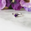 "Blakely" 14k White Gold Arizona Amethyst Ring