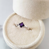 "Blakely" 14k White Gold Arizona Amethyst Ring