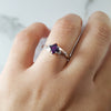 "Blakely" 14k White Gold Arizona Amethyst Ring