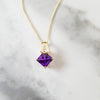 "Eliana" 14K Yellow Gold Arizona Amethyst Pendant