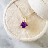 "Eliana" 14K Yellow Gold Arizona Amethyst Pendant