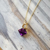 "Eliana" 14K Yellow Gold Arizona Amethyst Pendant
