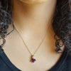 "Eliana" 14K Yellow Gold Arizona Amethyst Pendant