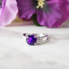 "Clarissa" 14K White Gold Arizona Amethyst Ring