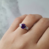 "Clarissa" 14K White Gold Arizona Amethyst Ring