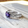 "Clarissa" 14K White Gold Arizona Amethyst Ring
