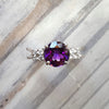 "Clarissa" 14K White Gold Arizona Amethyst Ring