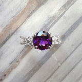 "Clarissa" 14K White Gold Arizona Amethyst Ring