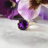 "Bella" 14K Yellow Gold Arizona Amethyst Ring