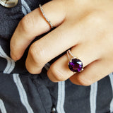 "Bella" 14K Yellow Gold Arizona Amethyst Ring