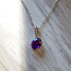 "Angelina" 14k White Gold Arizona Amethyst Pendant 363136