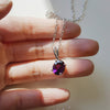 "Angelina" 14k White Gold Arizona Amethyst Pendant 363136
