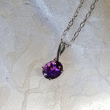 "Angelina" 14k White Gold Arizona Amethyst Pendant 363136
