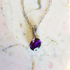 "Angelina" 14k White Gold Arizona Amethyst Pendant 363136
