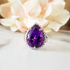 "Marjorie" 14k White Gold Amethyst Ring