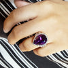 "Marjorie" 14k White Gold Amethyst Ring