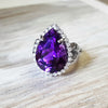"Marjorie" 14k White Gold Amethyst Ring