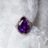 "Marjorie" 14k White Gold Amethyst Ring