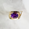 "Valentina" 14k Yellow Gold Amethyst Ring