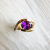 "Valentina" 14k Yellow Gold Amethyst Ring