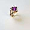 "Valentina" 14k Yellow Gold Amethyst Ring