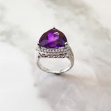 "Contessa" 14K White Gold Arizona Amethyst Ring