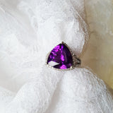 "Contessa" 14K White Gold Arizona Amethyst Ring