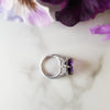 "Contessa" 14K White Gold Arizona Amethyst Ring