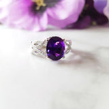 Timeless Crossing Amethyst Ring