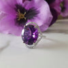 "Thea" 14K White Gold Arizona Amethyst Ring